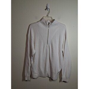 NWT Tommy Hilfiger Knit Sweater 1/4 Zip Business Casual White Sz XL MSRP $79.50
